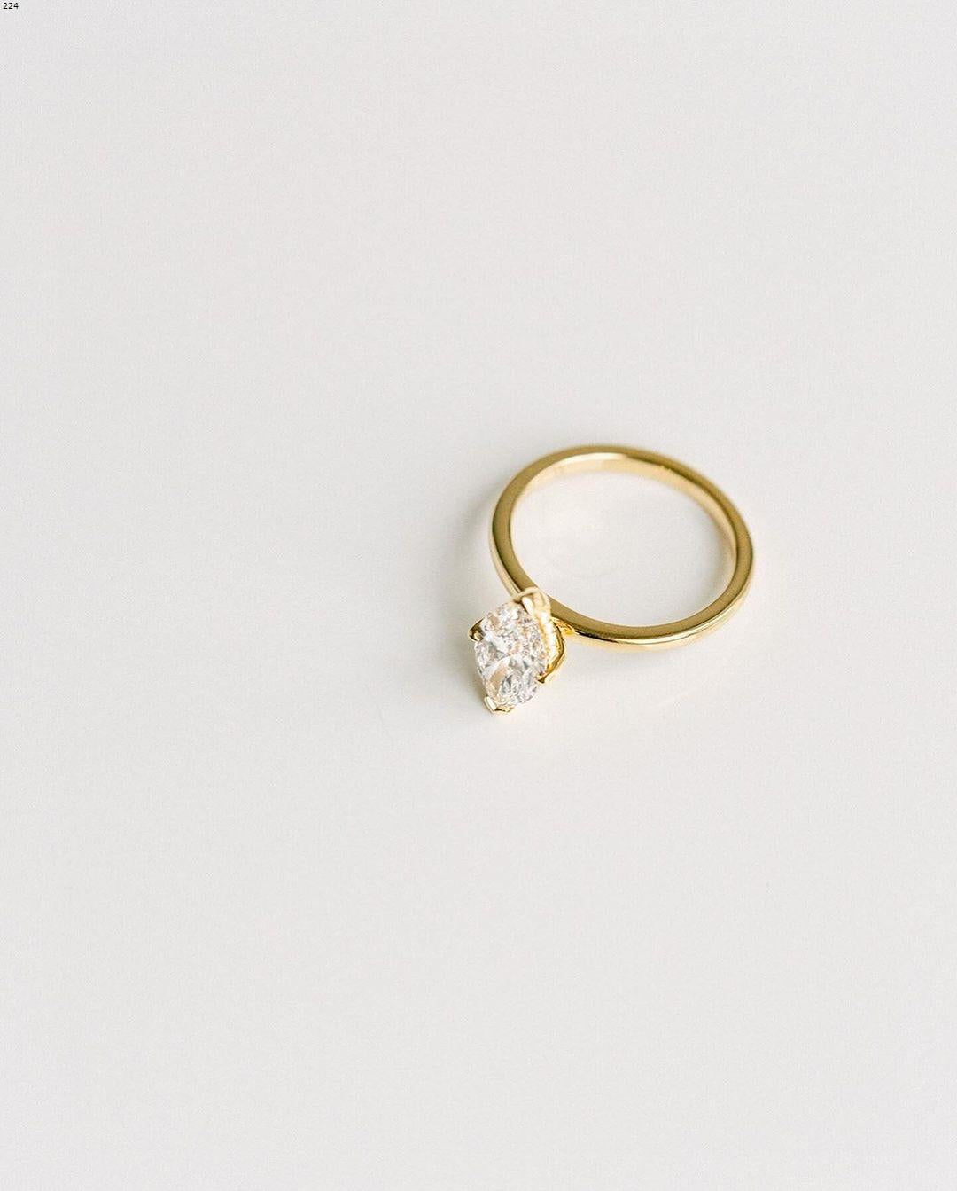 2 Ct Marquise Cut Moissanite Engagement Ring, Wedding Ring, Marquise Cut Ring, Elongated Marquise, Luxury Ring for Her - AuraJewelsCA