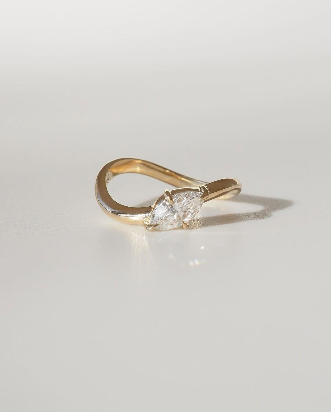 Discover our fine diamond engagement ring, currently available as part of our engagement ring collection with a 1 carat marquise stone.